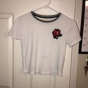 XS extra small hollister rose sequin crop top